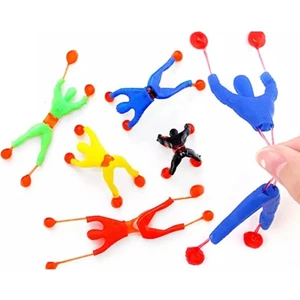 Camda Takla Atan Örümcek Sağlam Yapışkan Cama Duvara Yapışan Örümcek Adam Oyuncak Örümcek - 6 Adet