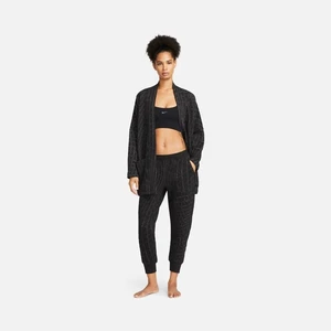 Yoga Therma-Fit Luxe Cozy Fleece Jacquard Kadın Çift Taraflı Siyah Eşofman Altı DQ6314