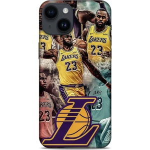 Apple iPhone 14 Kılıf Basketbolcular 17 Lebron 23 Lakers Yumuşak Kılıf