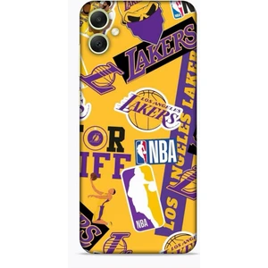 Samsung Galaxy A05 Kılıf Basketbolcular 11 Sarı Mor Los Angeles 4K Baskılı Kılıf