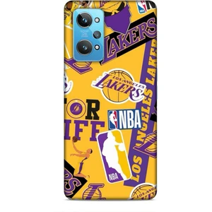 Realme Gt2 Kılıf Basketbolcular 11 Sarı Mor Los Angeles 4K Baskılı Kılıf