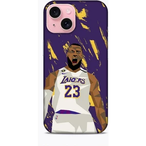 Apple iPhone 15 Kılıf Basketbolcular 18 Lebron James Nba Parlak Kılıf