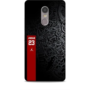 Lenovo K6 Note Kılıf Basketbolcular 4 Jordan 23 Siyah Kırmızı Silikon Kılıf