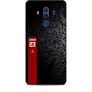 Huawei Mate 10 Pro Kılıf Basketbolcular 4 Jordan 23 Siyah Kırmızı Silikon Kılıf