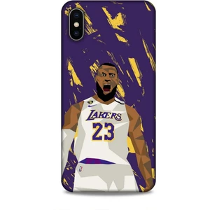 Apple iPhone Xs Max Kılıf Basketbolcular 18 Lebron James Nba Parlak Kılıf