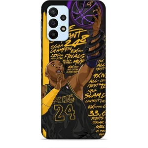 Samsung Galaxy A23 4g Kılıf Basketbolcular 7 Kobe 24 Siyah Sarı Desenli Kılıf