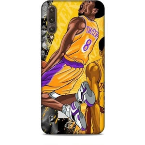 Huawei P20 Pro Kılıf Basketbolcular 8 Bryant 8 Sarı Baskılı Kılıf