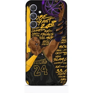 Samsung Galaxy A54 5g Kılıf Basketbolcular 7 Kobe 24 Siyah Sarı Desenli Kılıf