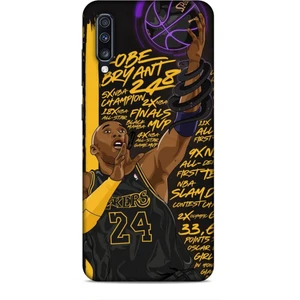 Samsung Galaxy A70S Kılıf Basketbolcular 7 Kobe 24 Siyah Sarı Desenli Kılıf