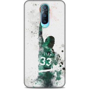 Oppo RX17 Pro Kılıf Basketbolcular 28 Bird 33 Beyaz Yeşil Iz Bırakmayan Kılıf