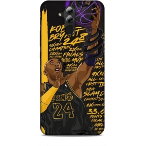Huawei Mate 20 Lite Kılıf Basketbolcular 7 Kobe 24 Siyah Sarı Desenli Kılıf