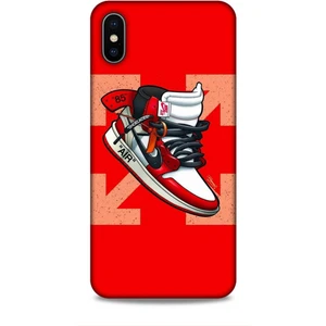 Apple iPhone Xs Max Kılıf Basketbolcular 2 Air 85 Kırmızı Kapak