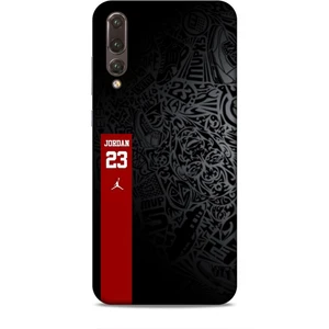 Huawei P20 Pro Kılıf Basketbolcular 4 Jordan 23 Siyah Kırmızı Silikon Kılıf