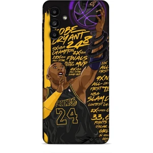 Samsung Galaxy A13 5g Kılıf Basketbolcular 7 Kobe 24 Siyah Sarı Desenli Kılıf