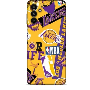 Samsung Galaxy A13 5g Kılıf Basketbolcular 11 Sarı Mor Los Angeles 4K Baskılı Kılıf