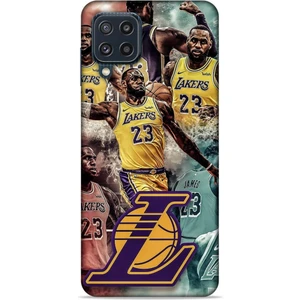 Samsung Galaxy M32 Kılıf Basketbolcular 17 Lebron 23 Lakers Yumuşak Kılıf