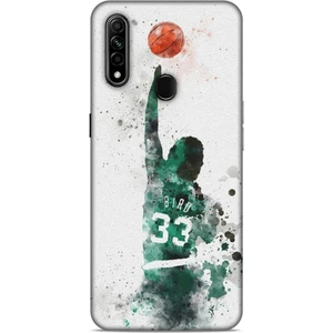 Oppo A31 Kılıf Basketbolcular 28 Bird 33 Beyaz Yeşil Iz Bırakmayan Kılıf