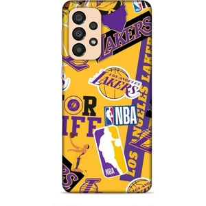 Samsung Galaxy A34 5g Kılıf Basketbolcular 11 Sarı Mor Los Angeles 4K Baskılı Kılıf
