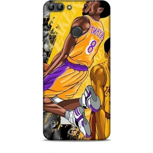 Huawei P Smart S 2020 Kılıf Basketbolcular 8 Bryant 8 Sarı Baskılı Kılıf