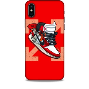 Apple iPhone x Kılıf Basketbolcular 2 Air 85 Kırmızı Kapak