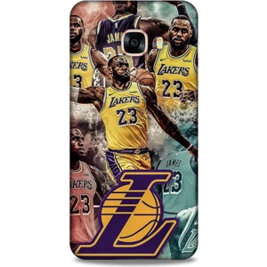 Samsung Galaxy C5 Kılıf Basketbolcular 17 Lebron 23 Lakers Yumuşak Kılıf