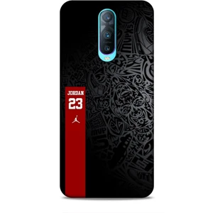 Oppo RX17 Pro Kılıf Basketbolcular 4 Jordan 23 Siyah Kırmızı Silikon Kılıf