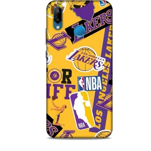 Huawei P20 Lite Kılıf Basketbolcular 11 Sarı Mor Los Angeles 4K Baskılı Kılıf