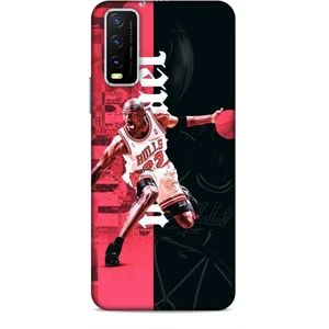 Vivo Y20S Kılıf Basketbolcular 5 Jordan Bulls Beyaz Koruma Kılıfı