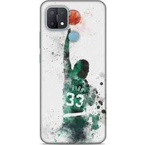 Oppo A15 Kılıf Basketbolcular 28 Bird 33 Beyaz Yeşil Iz Bırakmayan Kılıf