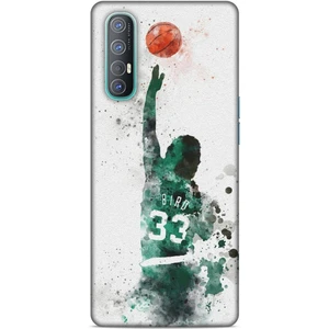 Oppo Reno 3 Pro Kılıf Basketbolcular 28 Bird 33 Beyaz Yeşil Iz Bırakmayan Kılıf