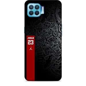 Oppo Reno 4 Lite Kılıf Basketbolcular 4 Jordan 23 Siyah Kırmızı Silikon Kılıf