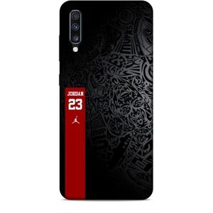Samsung Galaxy A70S Kılıf Basketbolcular 4 Jordan 23 Siyah Kırmızı Silikon Kılıf
