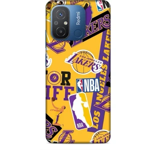 Realme C53 Kılıf Basketbolcular 11 Sarı Mor Los Angeles 4K Baskılı Kılıf