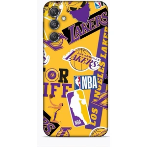 Samsung Galaxy M34 5g Kılıf Basketbolcular 11 Sarı Mor Los Angeles 4K Baskılı Kılıf
