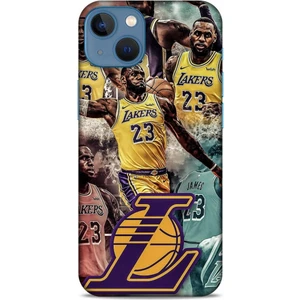Apple iPhone 13 Mini Kılıf Basketbolcular 17 Lebron 23 Lakers Yumuşak Kılıf