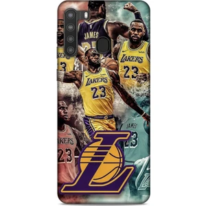 Samsung Galaxy A21 Kılıf Basketbolcular 17 Lebron 23 Lakers Yumuşak Kılıf