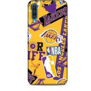Samsung Galaxy A30S Kılıf Basketbolcular 11 Sarı Mor Los Angeles 4K Baskılı Kılıf