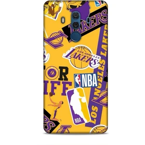 Huawei Mate 10 Pro Kılıf Basketbolcular 11 Sarı Mor Los Angeles 4K Baskılı Kılıf