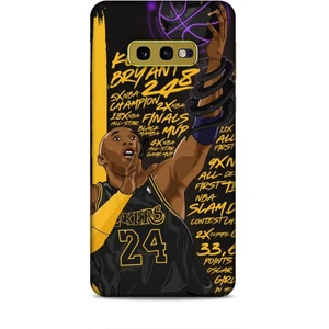 Samsung Galaxy S10E Kılıf Basketbolcular 7 Kobe 24 Siyah Sarı Desenli Kılıf