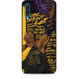 Samsung Galaxy A30S Kılıf Basketbolcular 7 Kobe 24 Siyah Sarı Desenli Kılıf
