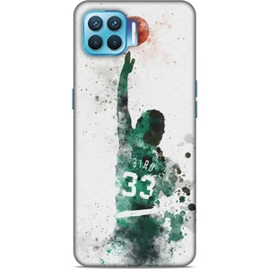 Oppo Reno 4 Lite Kılıf Basketbolcular 28 Bird 33 Beyaz Yeşil Iz Bırakmayan Kılıf