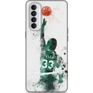 Oppo Reno 4 Pro Kılıf Basketbolcular 28 Bird 33 Beyaz Yeşil Iz Bırakmayan Kılıf