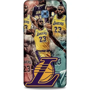 Samsung Galaxy C5 Pro Kılıf Basketbolcular 17 Lebron 23 Lakers Yumuşak Kılıf