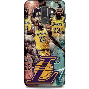 Samsung Galaxy J8 Kılıf Basketbolcular 17 Lebron 23 Lakers Yumuşak Kılıf