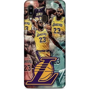Samsung Galaxy A20 Kılıf Basketbolcular 17 Lebron 23 Lakers Yumuşak Kılıf