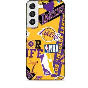 Samsung Galaxy S22 Kılıf Basketbolcular 11 Sarı Mor Los Angeles 4K Baskılı Kılıf