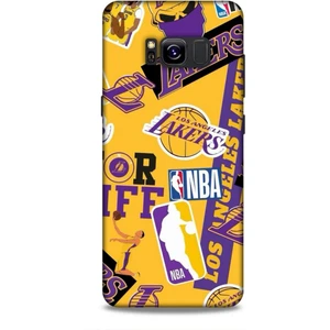 Samsung Galaxy S8 Kılıf Basketbolcular 11 Sarı Mor Los Angeles 4K Baskılı Kılıf