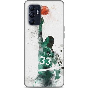 Oppo Reno 6 Kılıf Basketbolcular 28 Bird 33 Beyaz Yeşil Iz Bırakmayan Kılıf