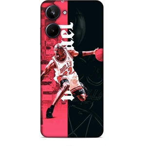 Realme 10 Kılıf Basketbolcular 5 Jordan Bulls Beyaz Koruma Kılıfı