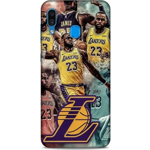 Samsung Galaxy A30 Kılıf Basketbolcular 17 Lebron 23 Lakers Yumuşak Kılıf
